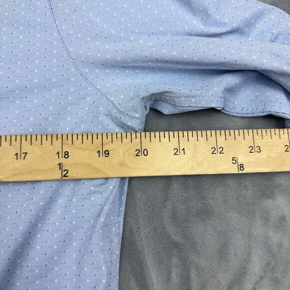 Rhone Shirt Mens M Blue Commuter Italian Fabric Slim Fit Performance Stretch - Picture 8 of 11